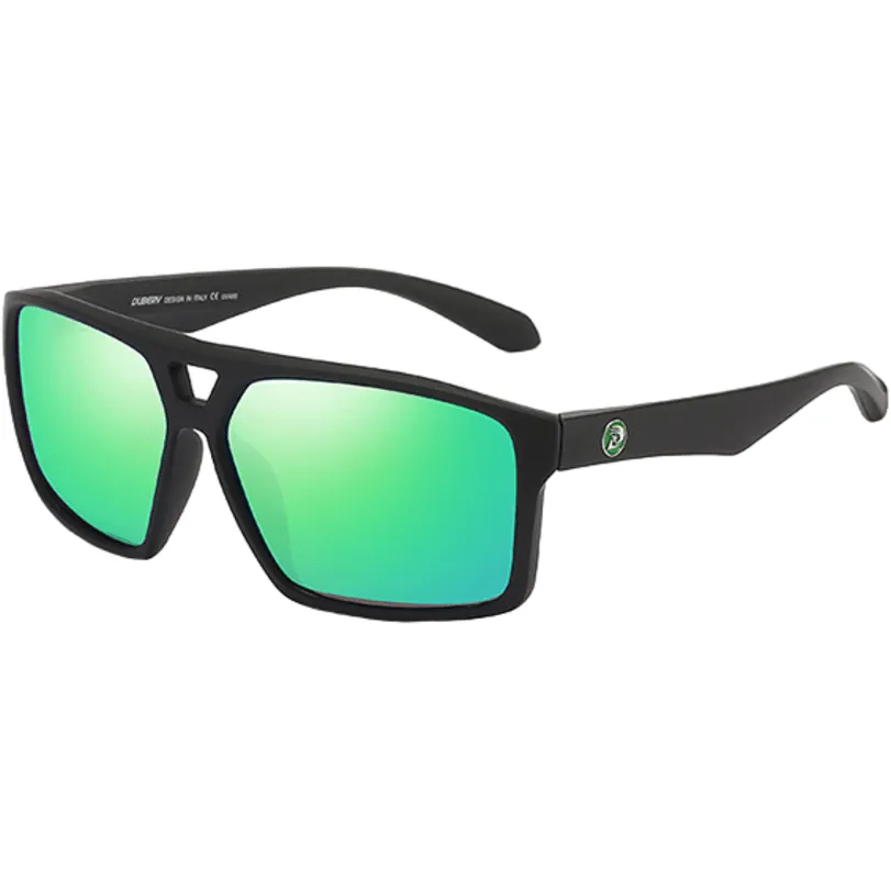 Dubery Polarized Sunglasses 100% UV Protection Sand Black / Green D009 C7