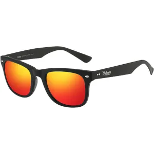 Dubery Polarized Sunglasses 100% UV Protection Sand Black / Red D755 C2