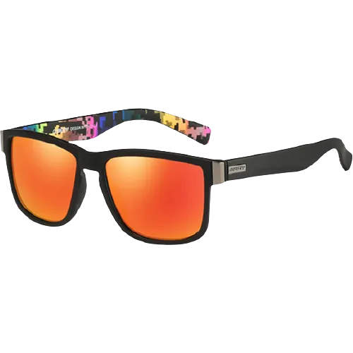 Dubery Polarized Sunglasses 100% UV Protection Sand Black/Orange D518 C5