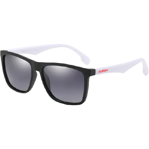 Dubery Polarized Sunglasses 100% UV Protection White/Gray D150 C3