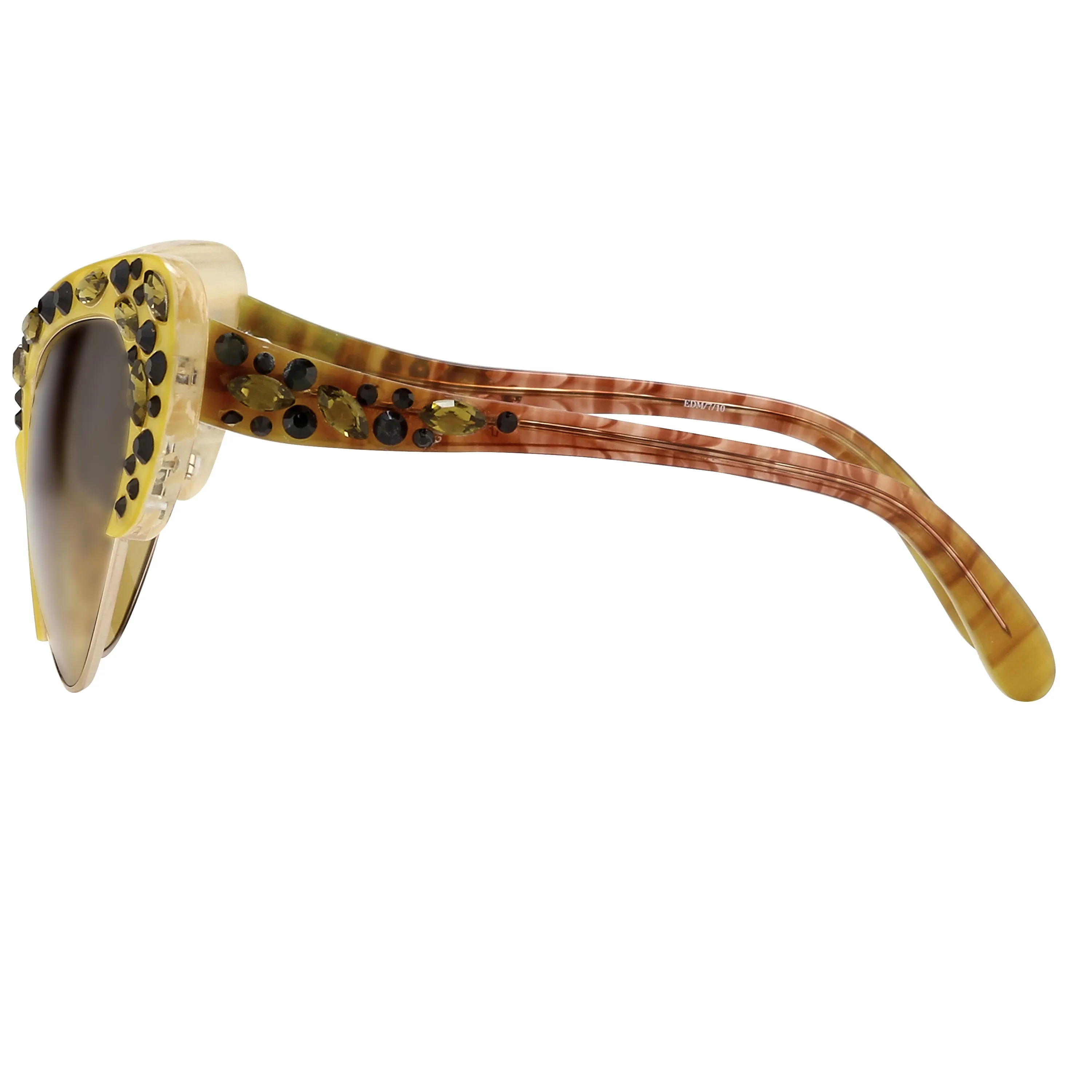 Erdem Ladies Cat Eye Yellow Sunglasses EDM7C10SUN