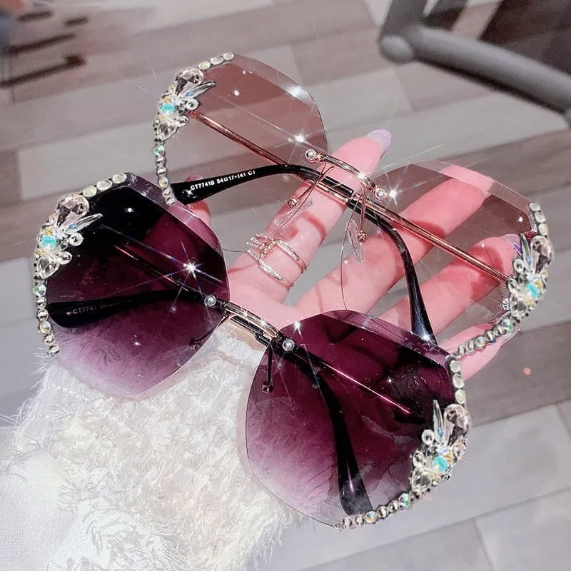 Fancy Women Rhinestone Sunglasses