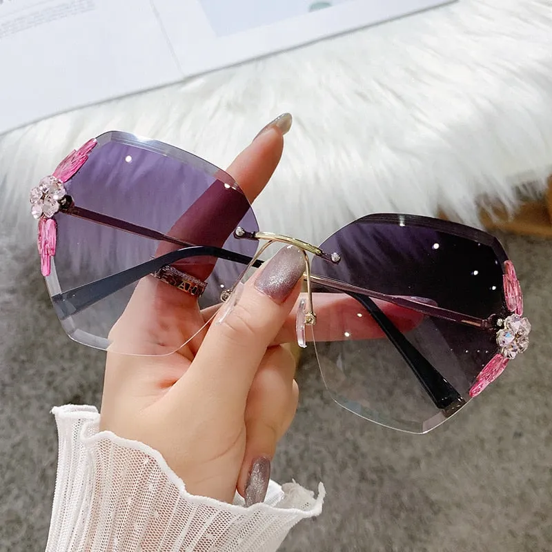 Fancy Women Rhinestone Sunglasses