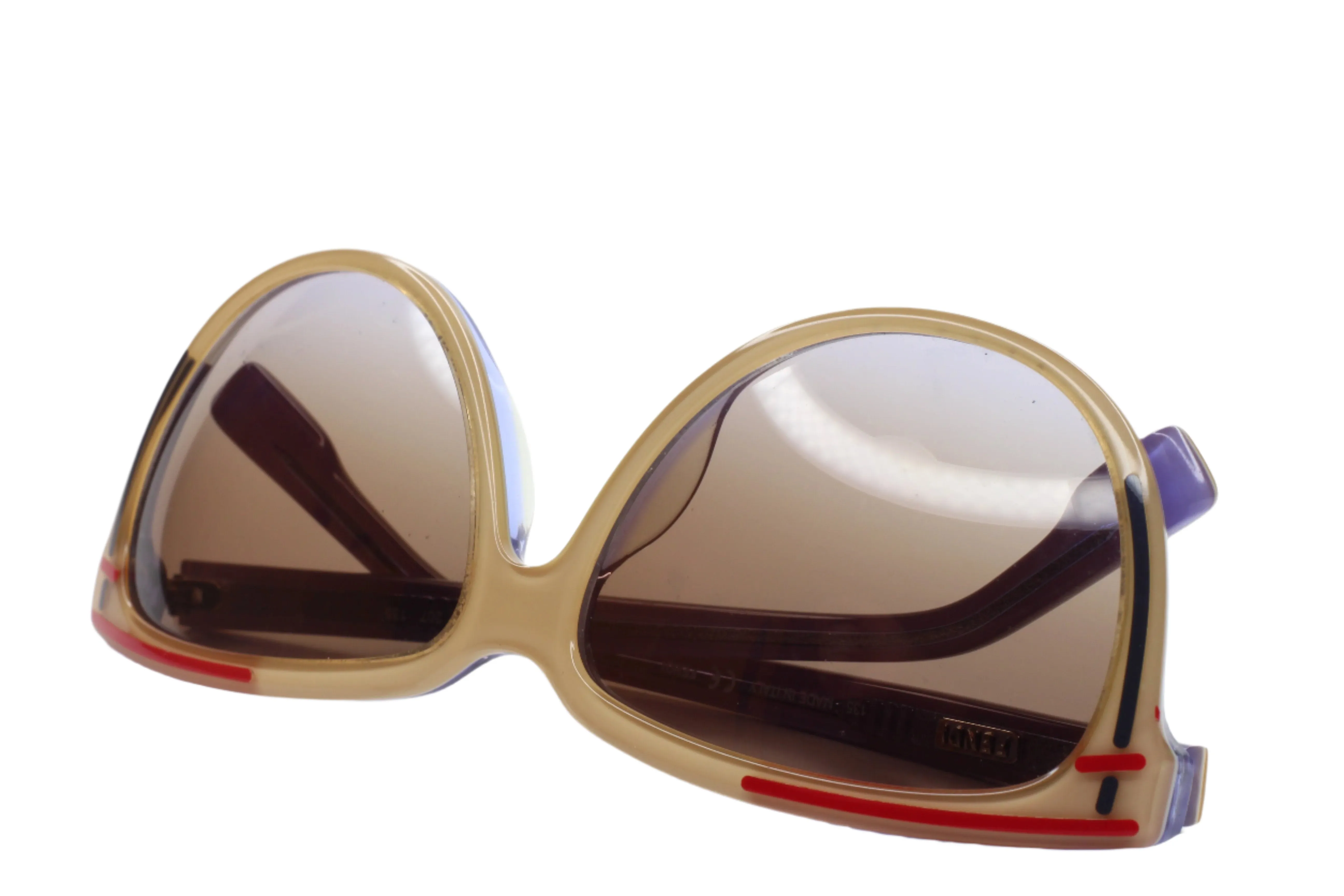 Fendi FS5279 207 Beige Gradient Acetate Luxury Italy Sunglasses