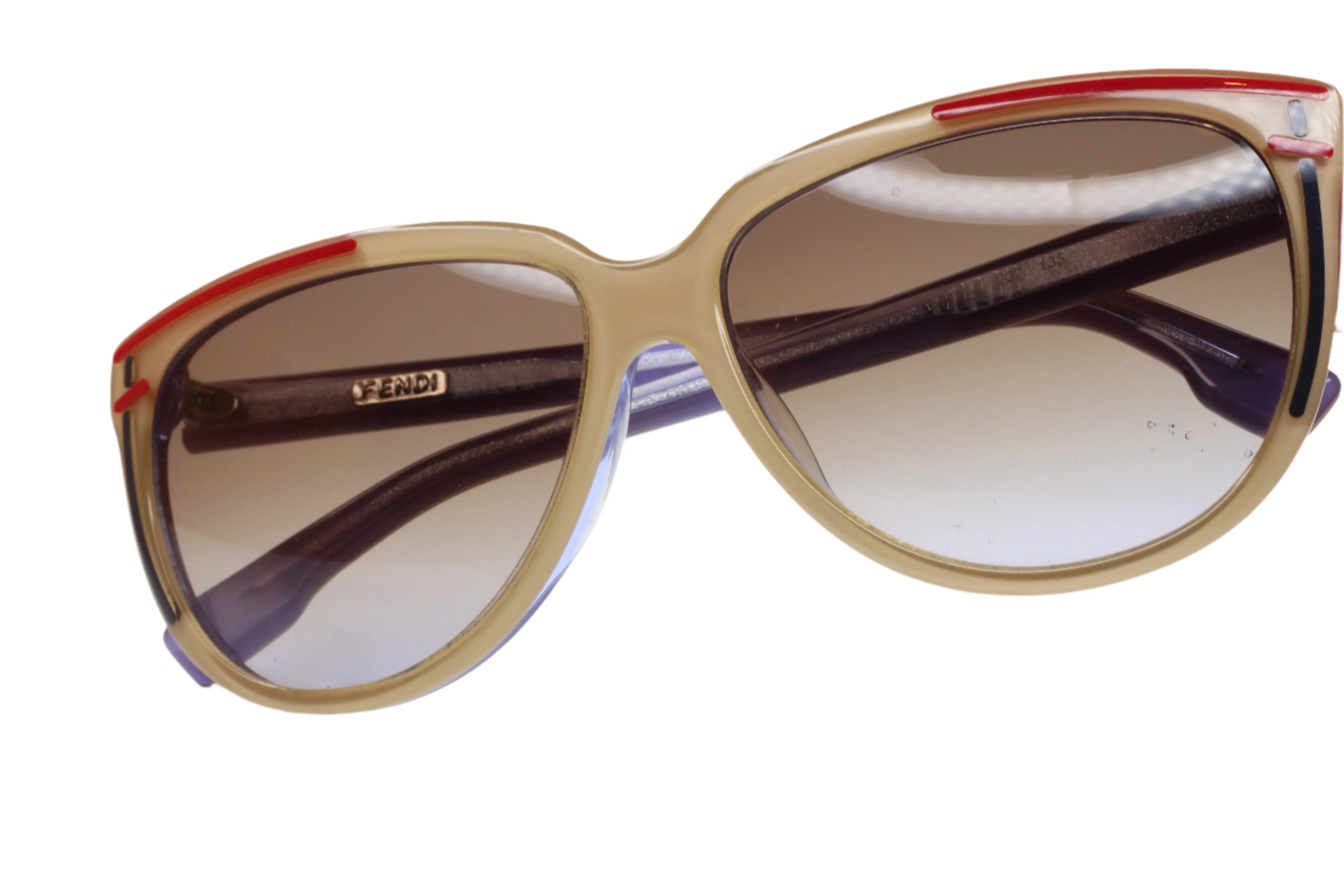 Fendi FS5279 207 Beige Gradient Acetate Luxury Italy Sunglasses