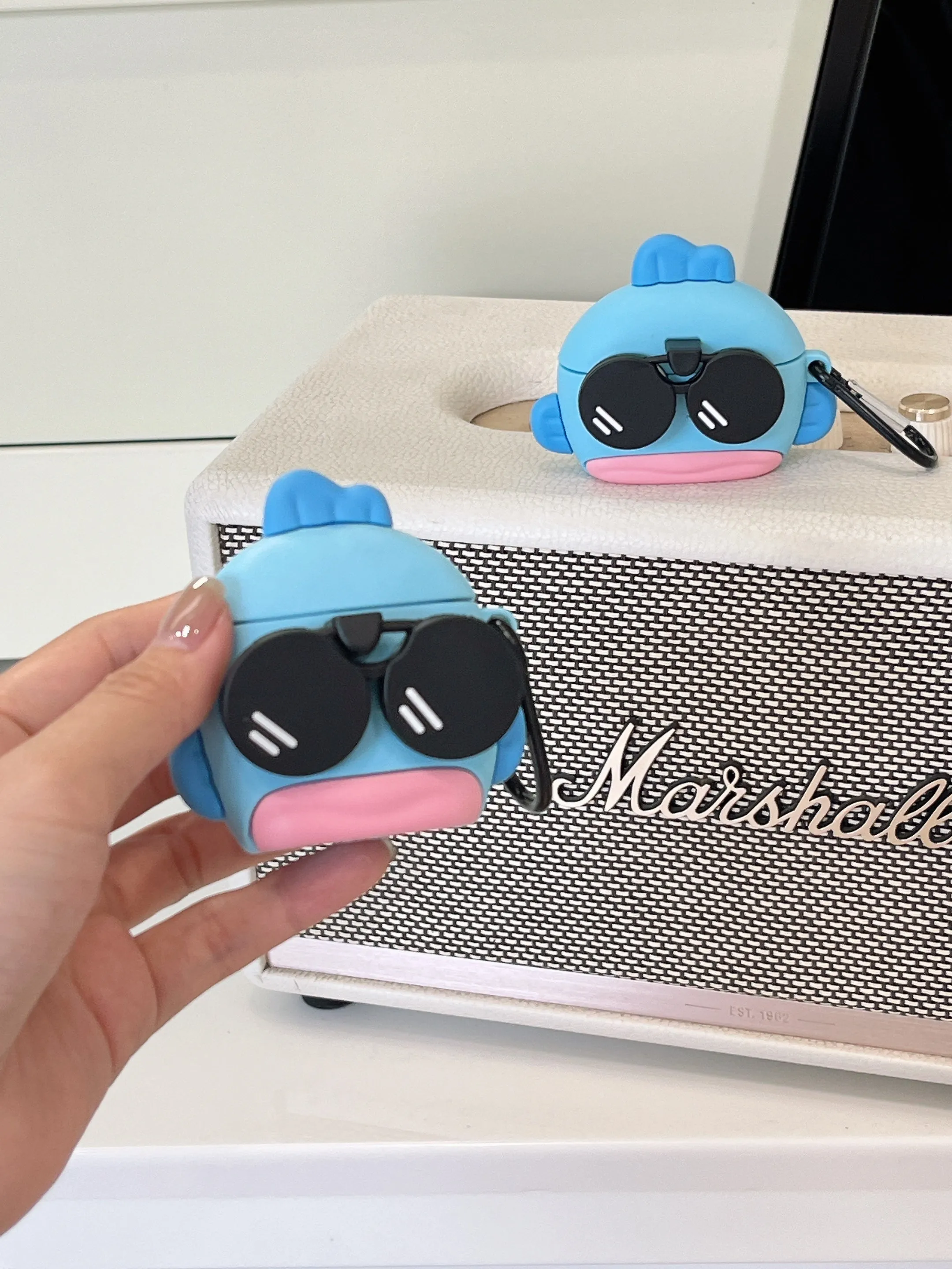 Fish In Sunglasses Silicon Airpod Case