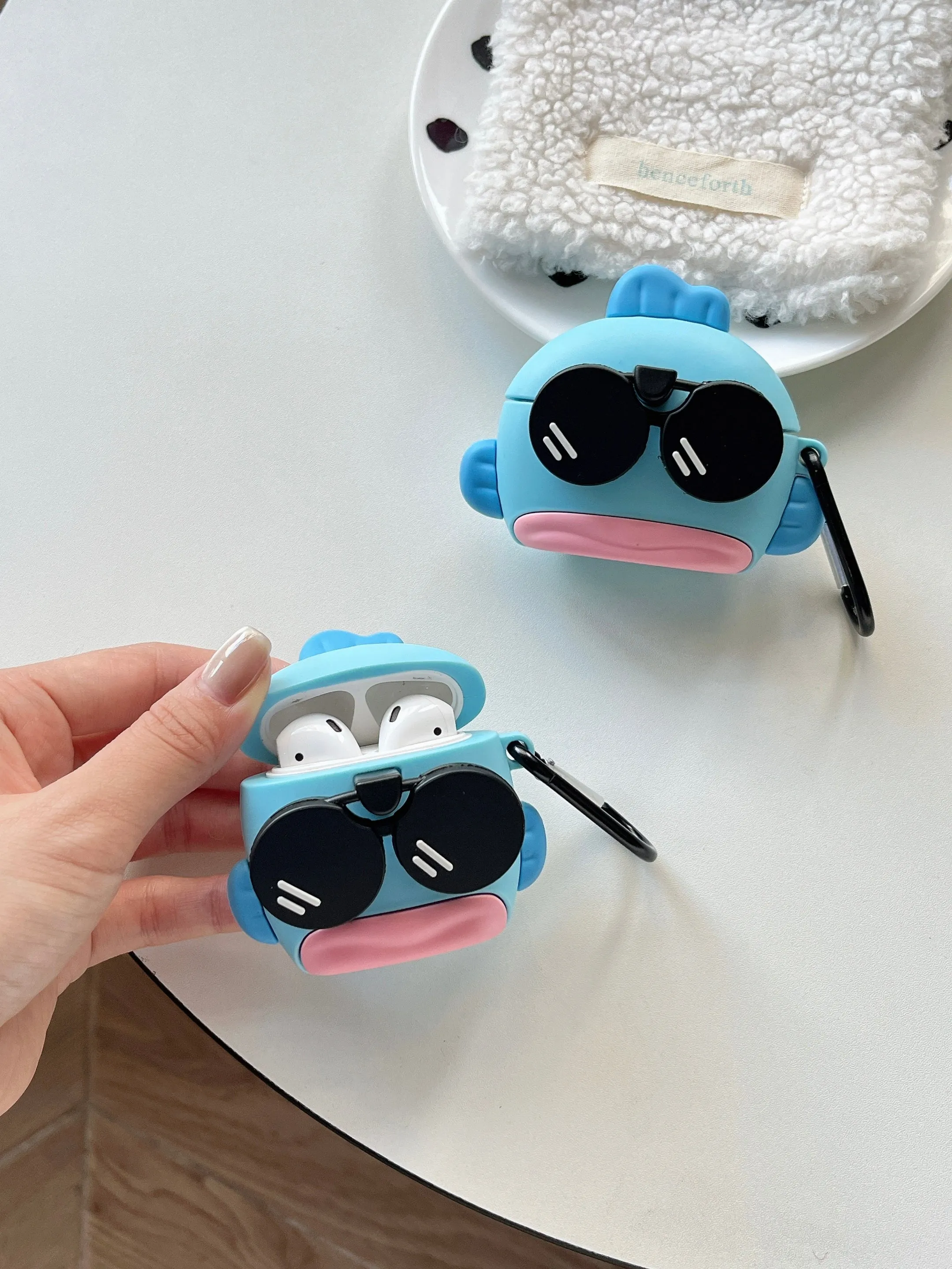 Fish In Sunglasses Silicon Airpod Case