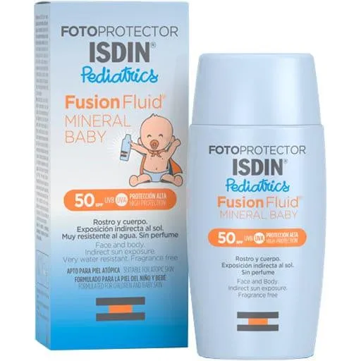 Fotoprotector ISDIN Fusion Fluid Mineral Baby Pediatrics SPF 50 