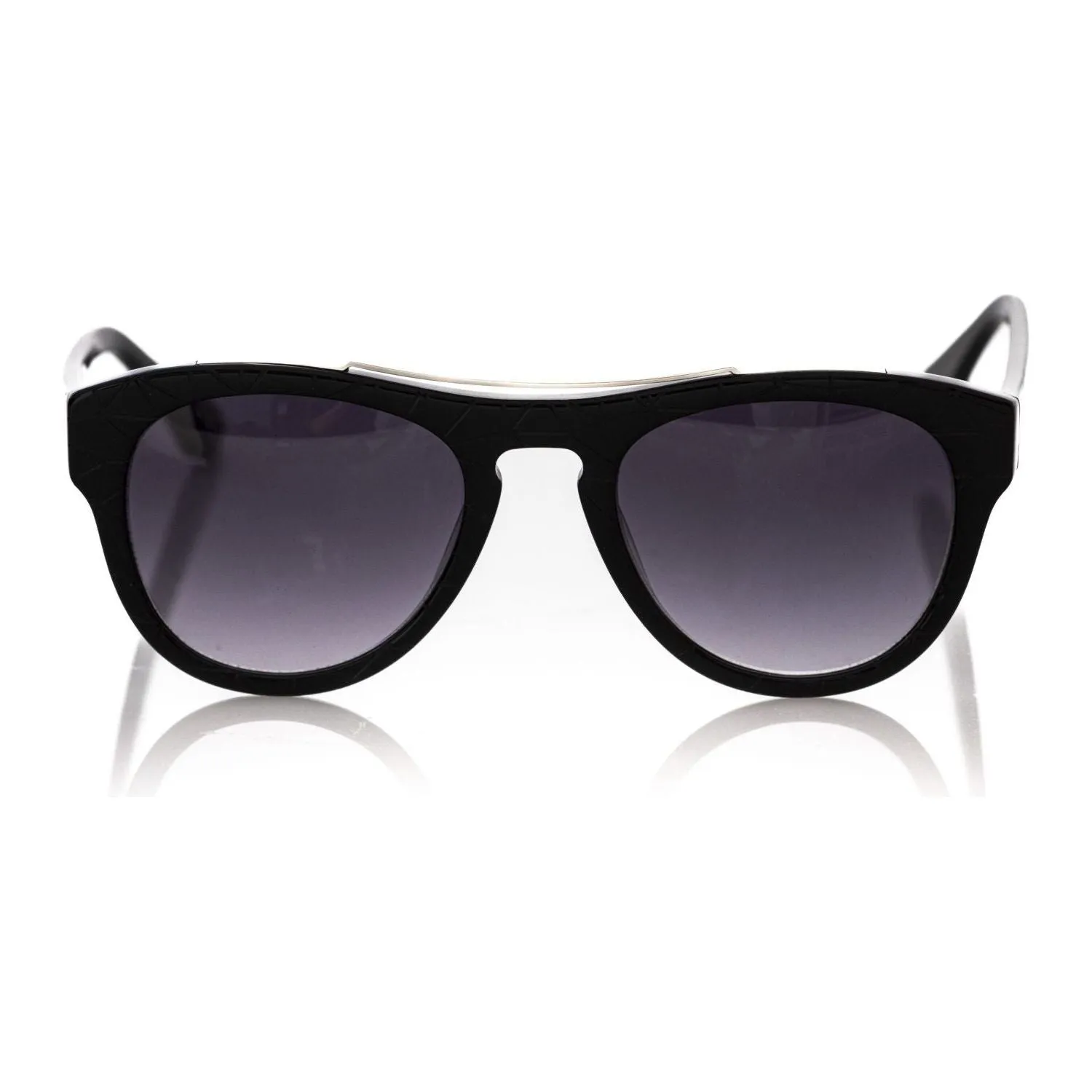 Frankie Morello Black Acetate Men Sunglass