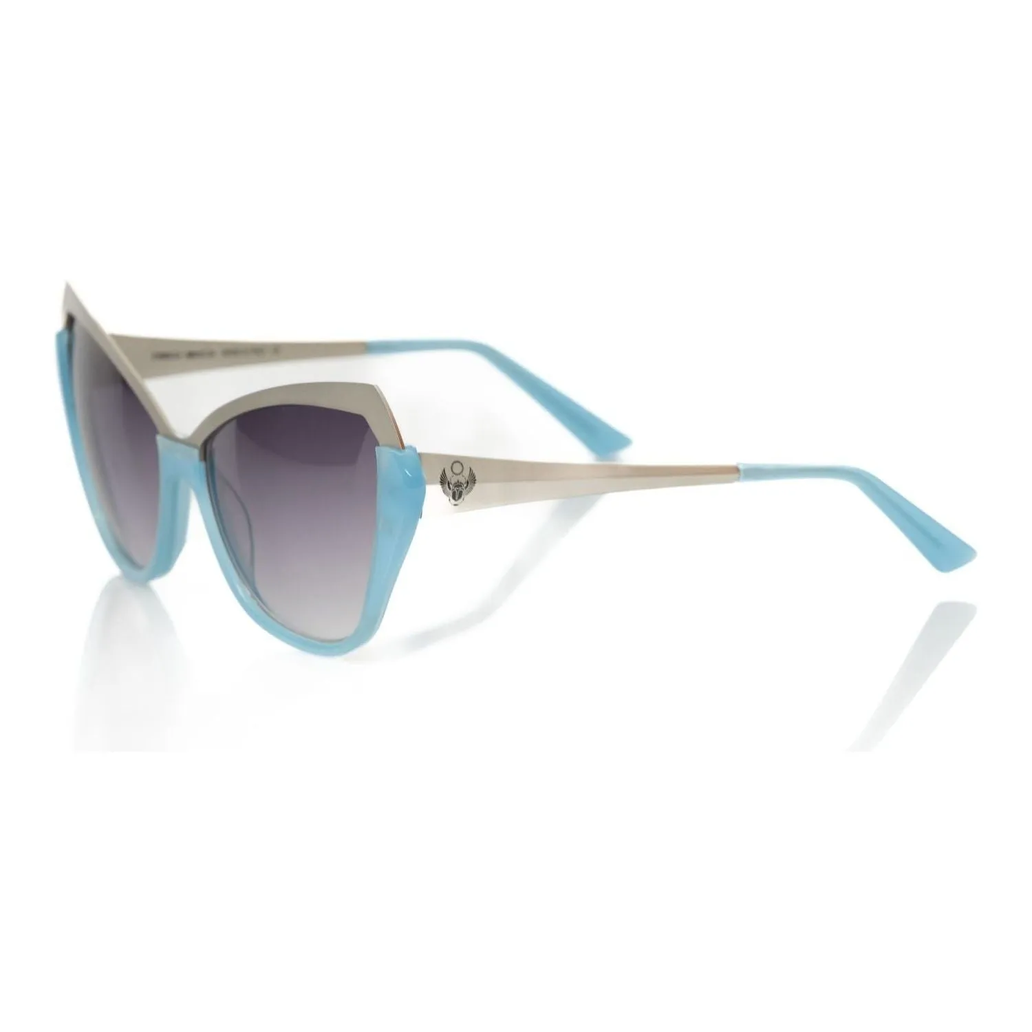 Frankie Morello Light Blue Acetate Women's Sunglass