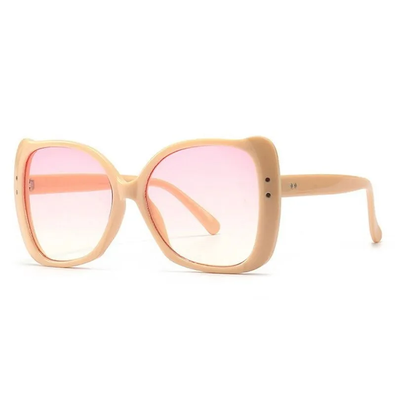 Full Frame Oversize Square Cat Eye Sunglasses