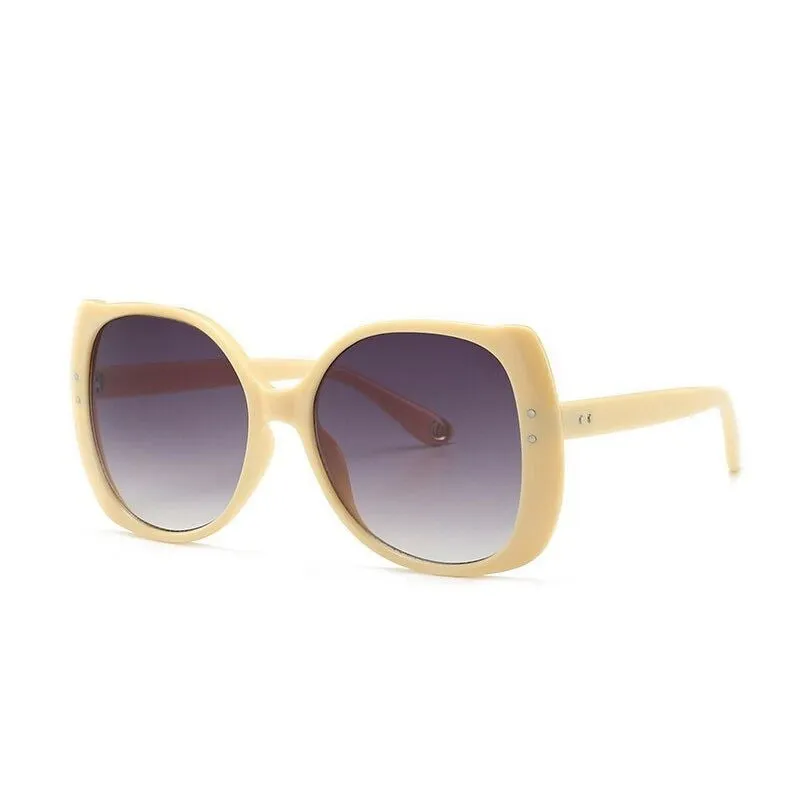 Full Frame Oversize Square Cat Eye Sunglasses