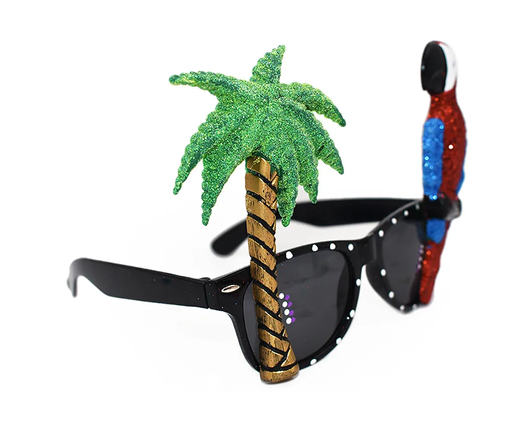 Funny Party Sunglasses Hawaiian Tropical Glasses Set of 2