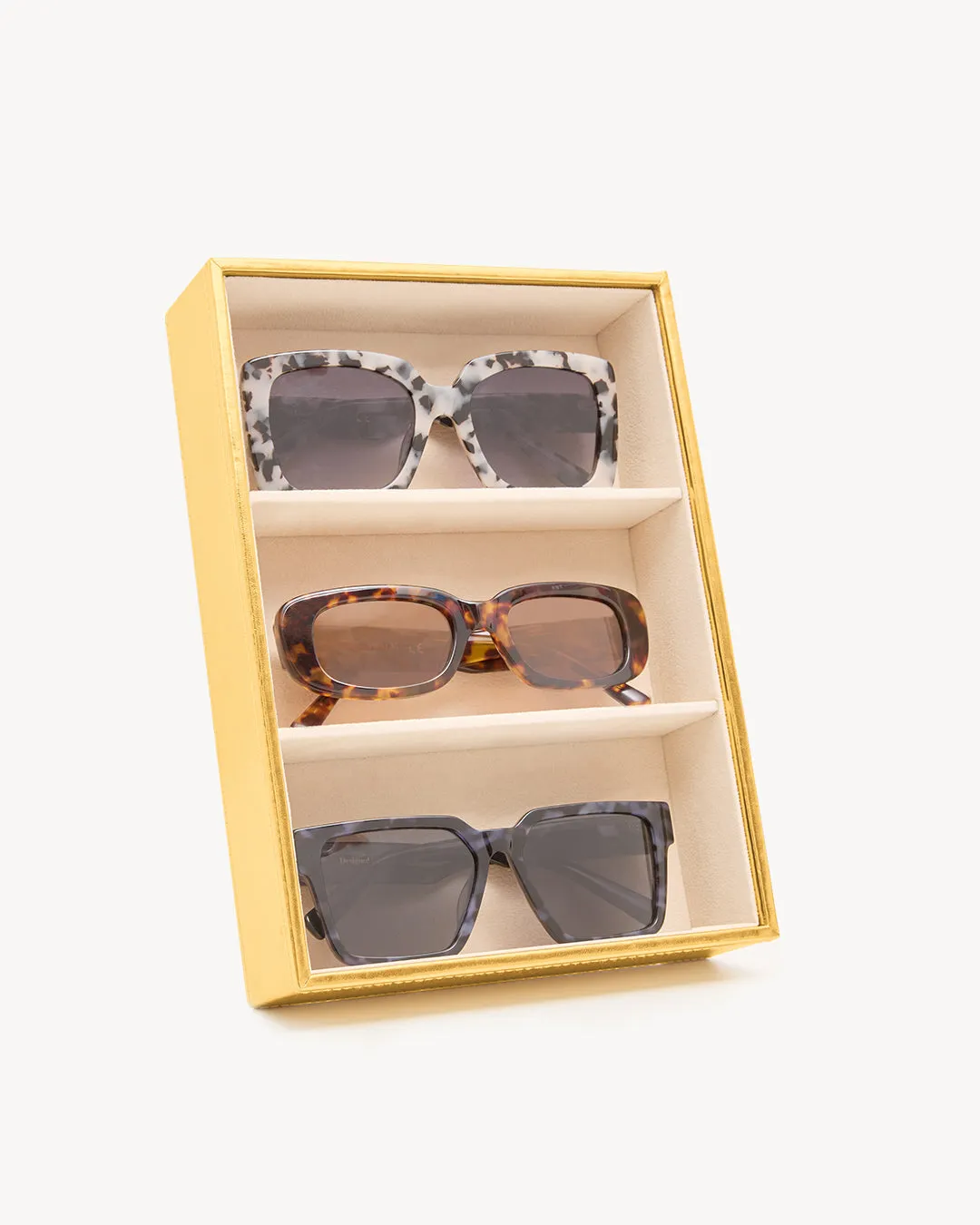 Gold Metallic Sunglasses Jewellery Tray