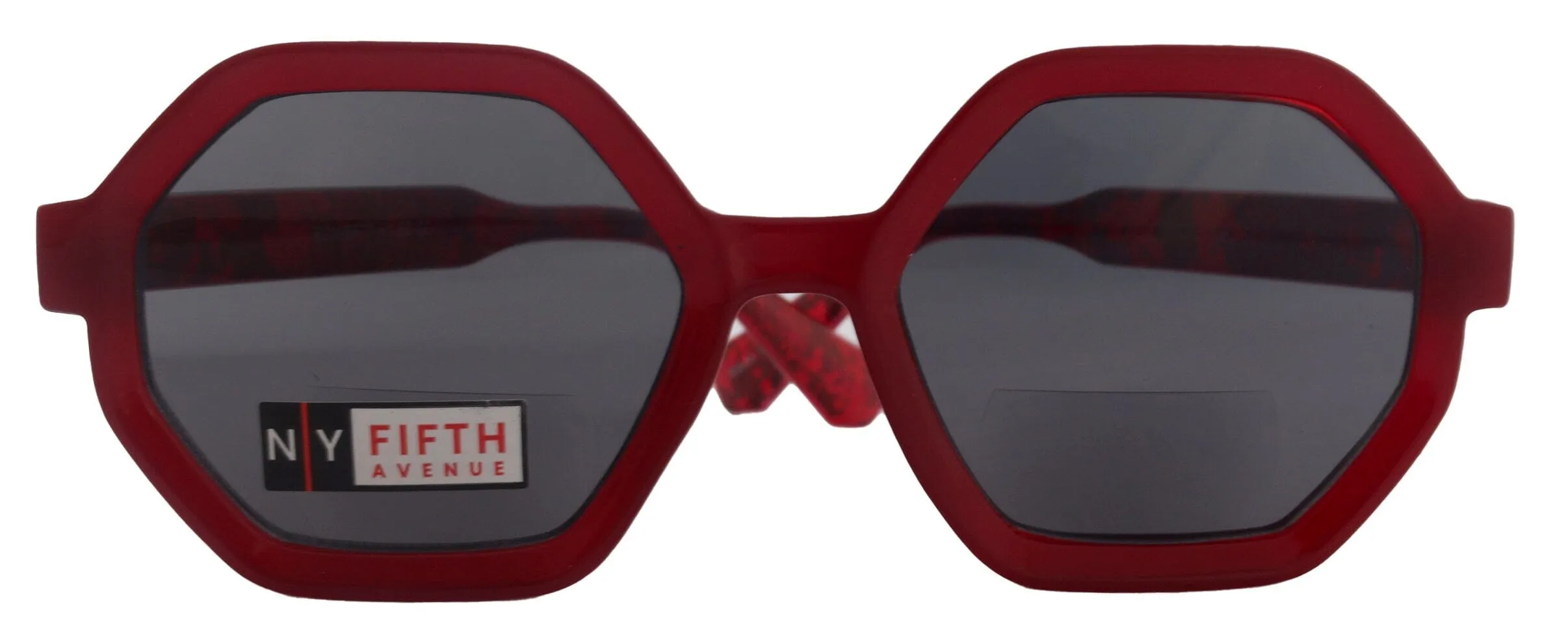 Heptagon, High-End Line Bifocal (Clear On Top) Reading Sunglasses Unixes OR Non-Bifocal Readers Sunglasses (Red) NY Fifth Avenue