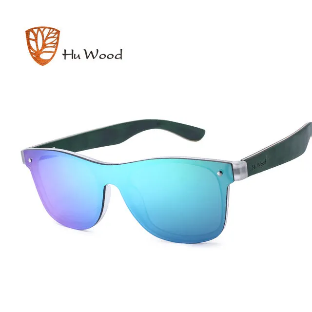 Hu Wood Brand Sunglasses Women Men Flat Lens Rimless Square Frame Gg 8021-1