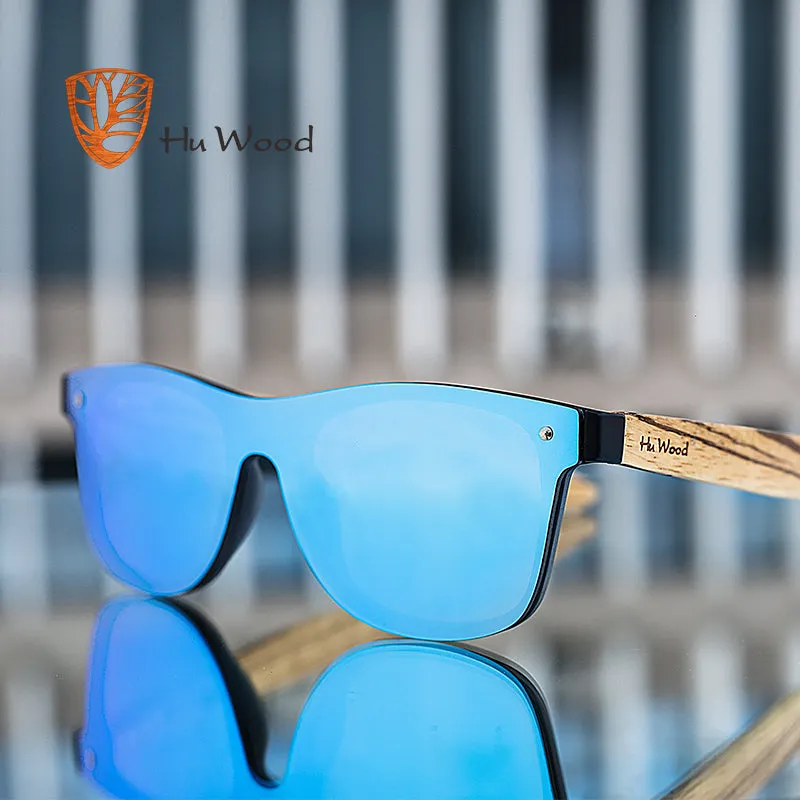 Hu Wood Brand Sunglasses Women Men Flat Lens Rimless Square Frame Gg 8021-1