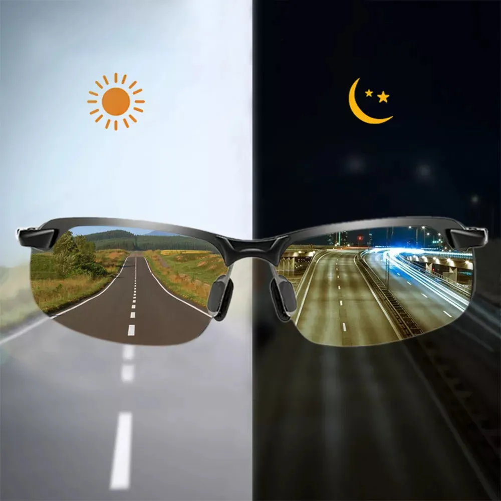 jf Photochromic Sunglasses Men Polarized Driving Chameleon Glasses Male Change Color Sun Glasses Day Night Vision Driver's Eyewear