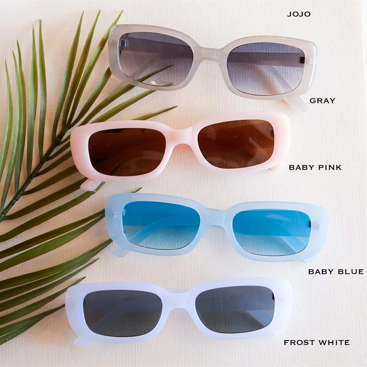 Jojo Small Frame Rectangle Sunglasses | Vacay Vibes Sunnies | Colorful Acetate sunglasses