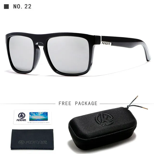 Kdeam Brand Mens Flat Top Polarized Square Sunglasses Anti Reflective Uv400 156P