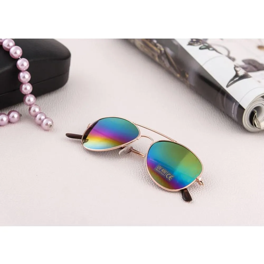 Kids Unisex Colourful Metal Frame Sunglasses