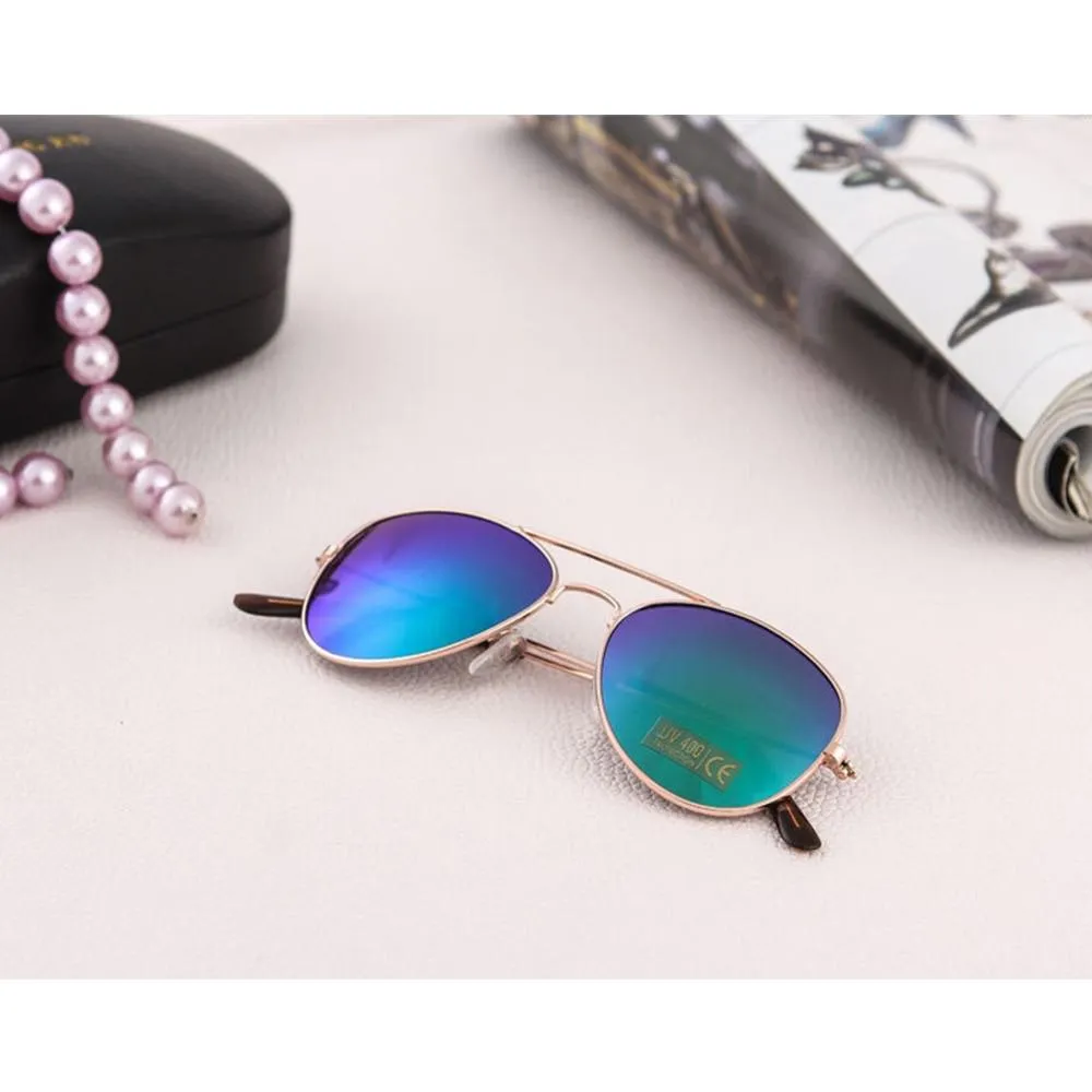 Kids Unisex Colourful Metal Frame Sunglasses