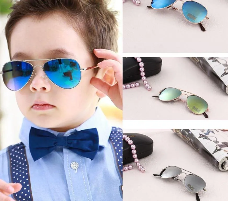 Kids Unisex Colourful Metal Frame Sunglasses