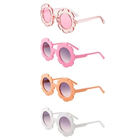 Kids White Flower Sunglasses