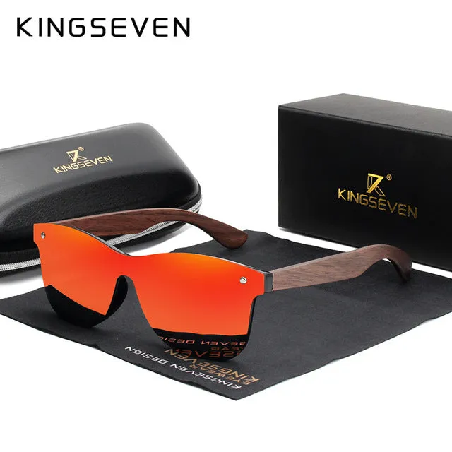 Kingseven Luxury Walnut Wood Sunglasses Polarized Wooden Women Men Nw-5504