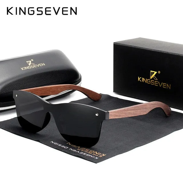 Kingseven Luxury Walnut Wood Sunglasses Polarized Wooden Women Men Nw-5504