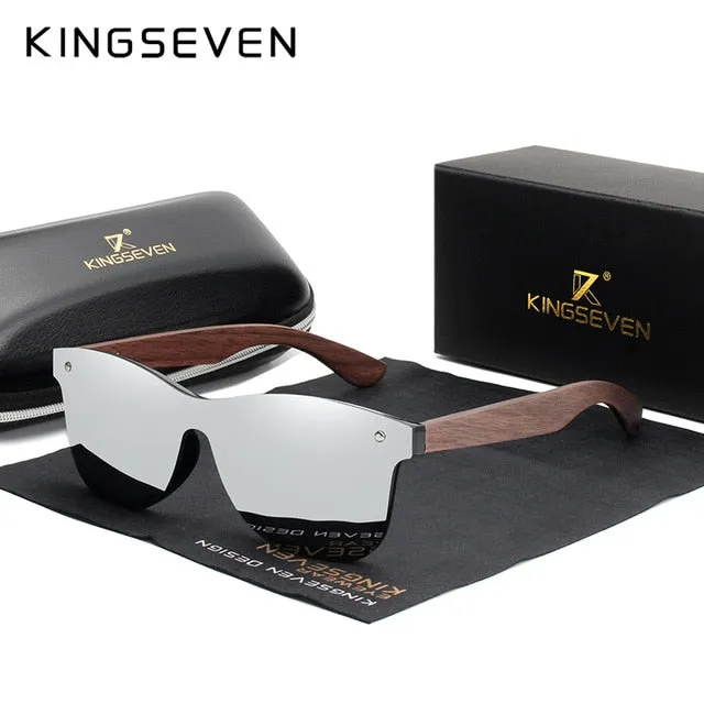 Kingseven Luxury Walnut Wood Sunglasses Polarized Wooden Women Men Nw-5504