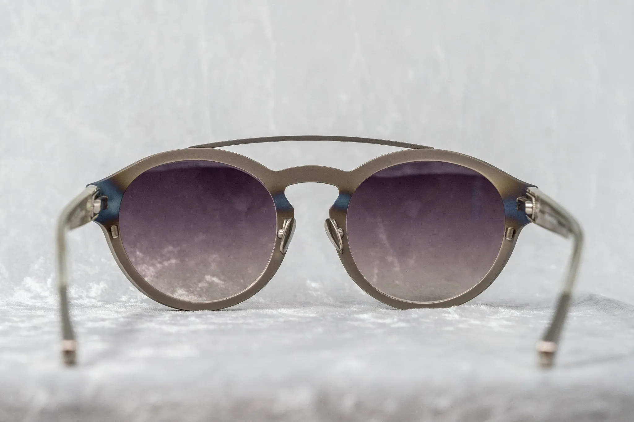 Kris Van Assche Sunglasses Round Burnt Silver and Grey