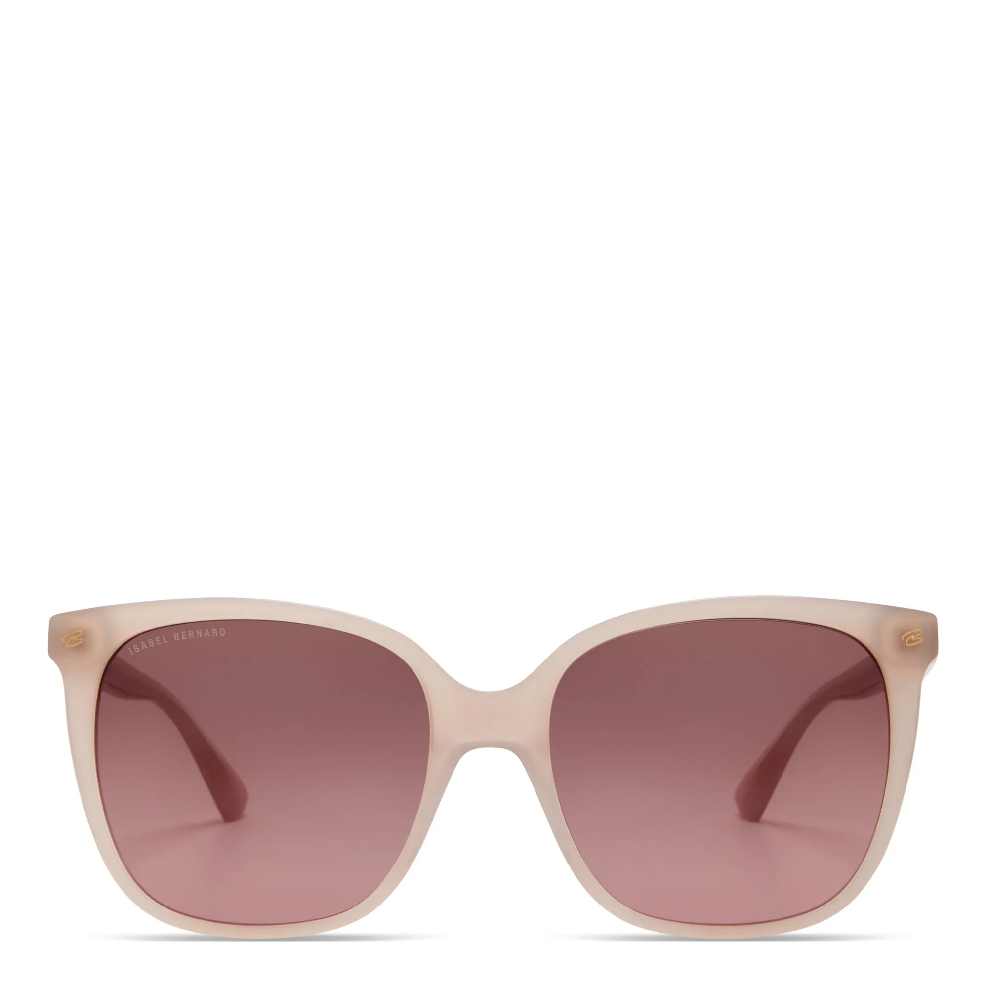 La Villette Raison soft pink square sunglasses with pink lenses