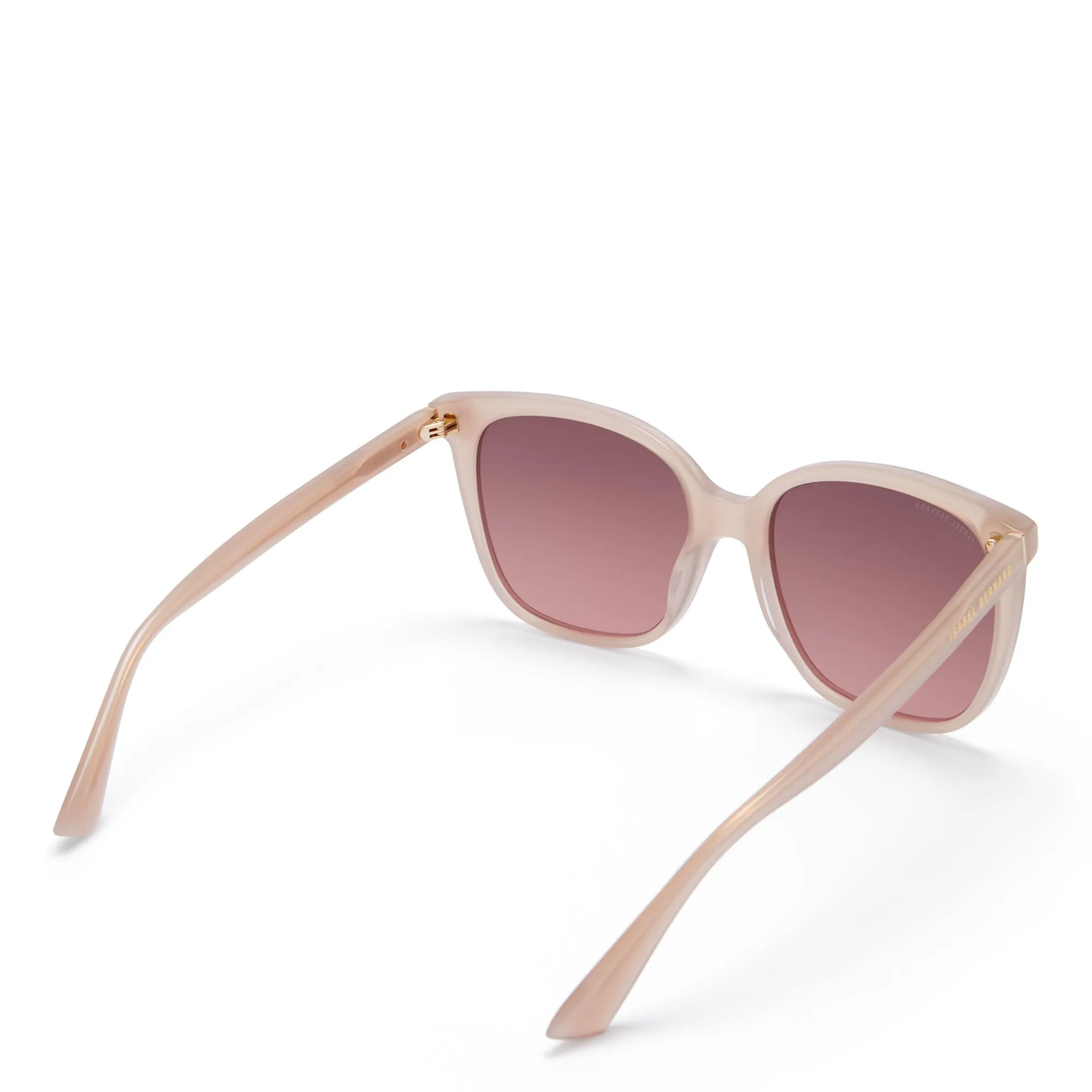 La Villette Raison soft pink square sunglasses with pink lenses