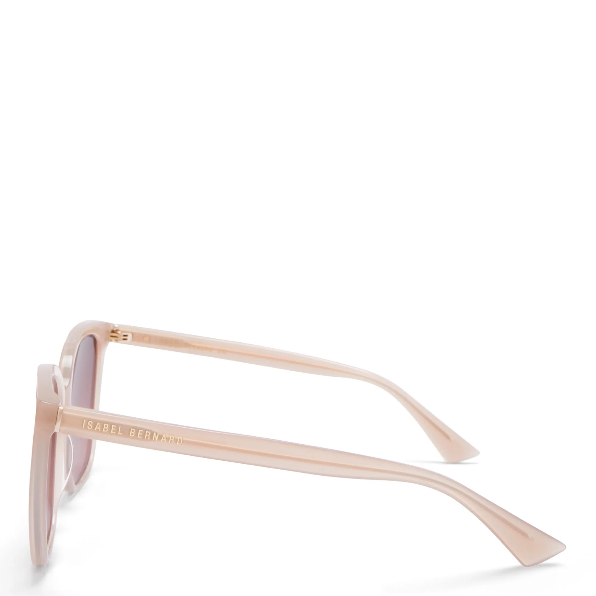 La Villette Raison soft pink square sunglasses with pink lenses