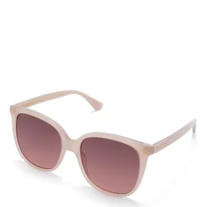 La Villette Raison soft pink square sunglasses with pink lenses