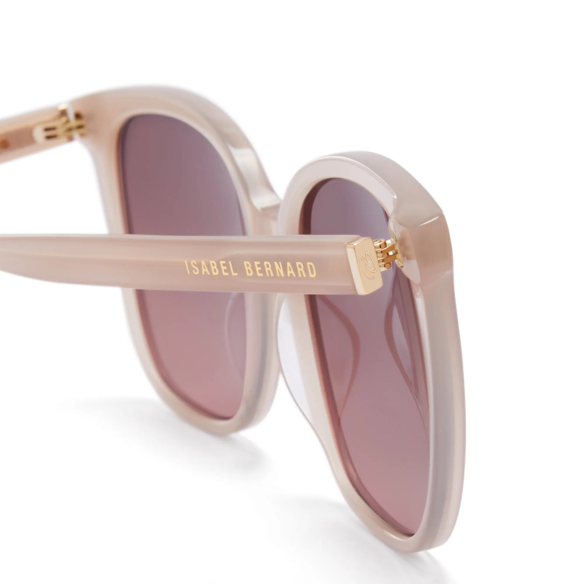 La Villette Raison soft pink square sunglasses with pink lenses