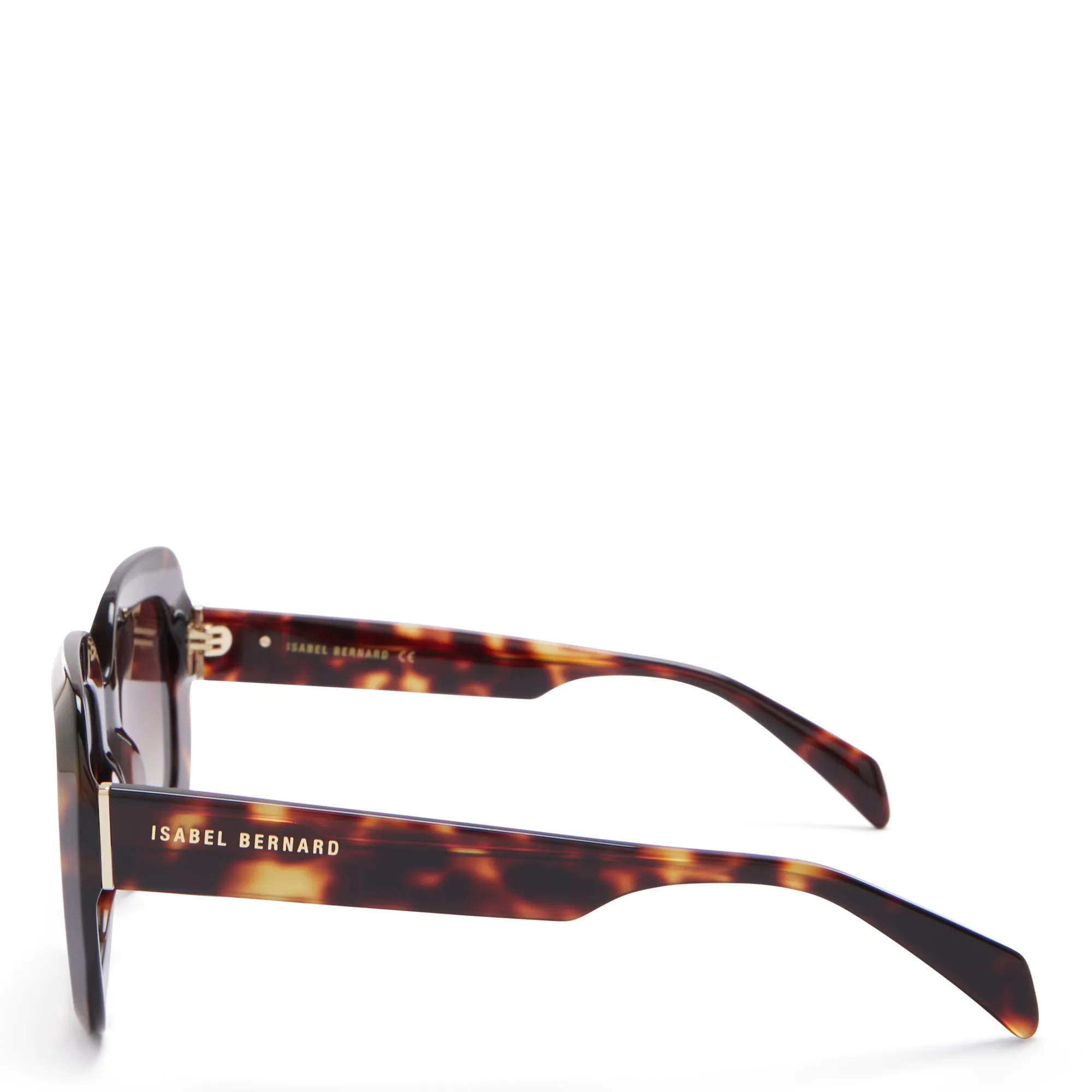 La Villette Rive brown tortoise square sunglasses with brown lenses