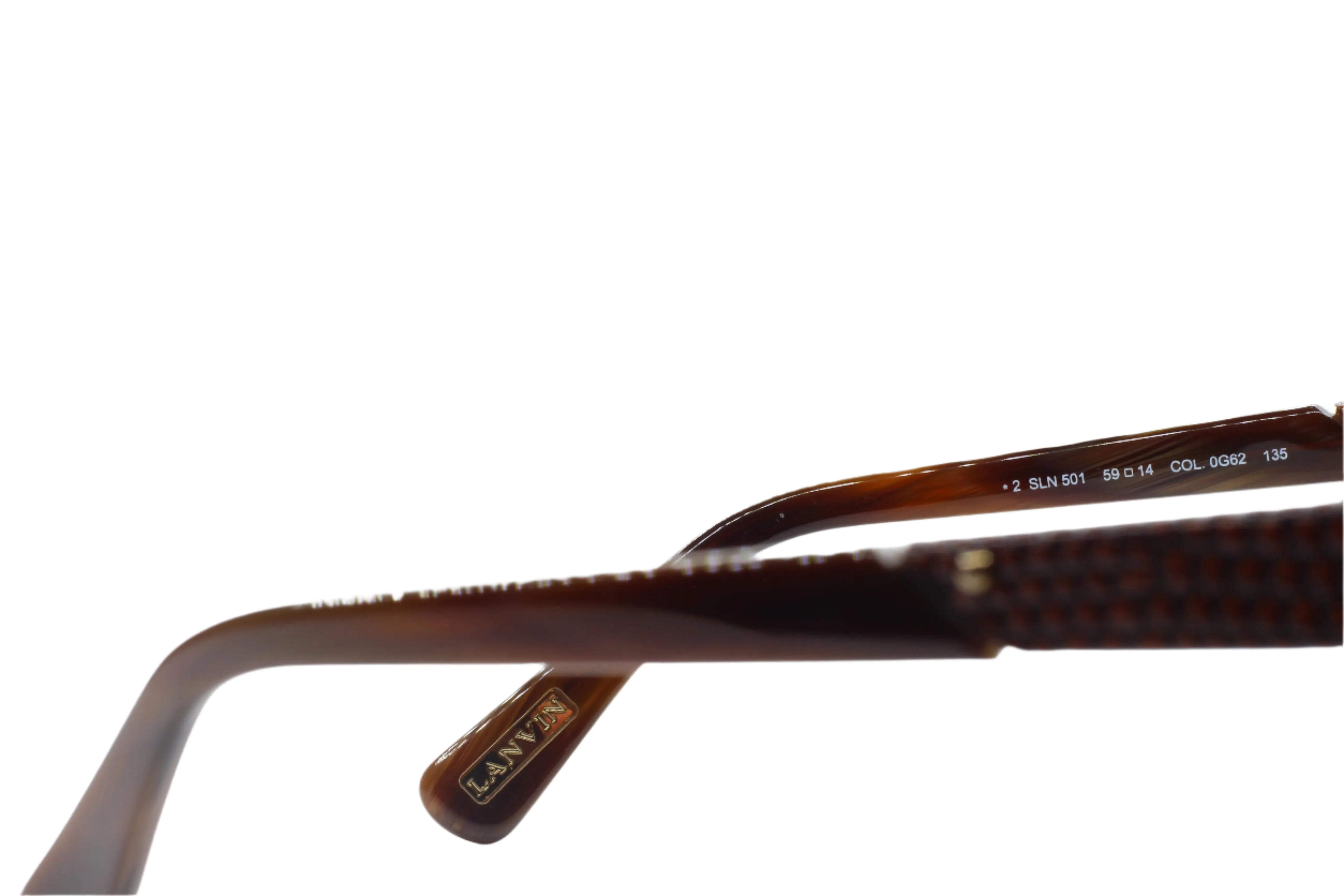 Lanvin SLN501 0G62 Brown Horn Gradient Luxury Italy Sunglasses