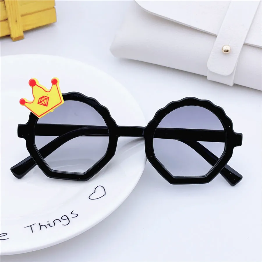 Little Crown style children's sunglasses baby glasses fashionable sunglasses cute little crown men's and women's sun visors sun protection