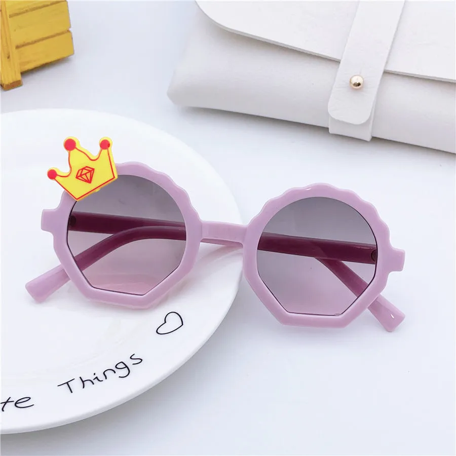 Little Crown style children's sunglasses baby glasses fashionable sunglasses cute little crown men's and women's sun visors sun protection