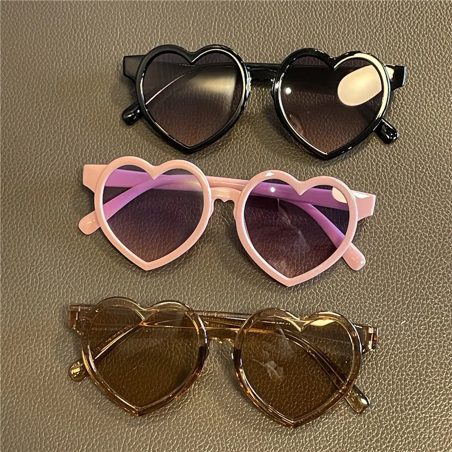 Love Gradient Children's Sunglasses Baby Sunglasses Glasses Candy Color Glasses Heart Shape Shape Jelly Color Sunglasses