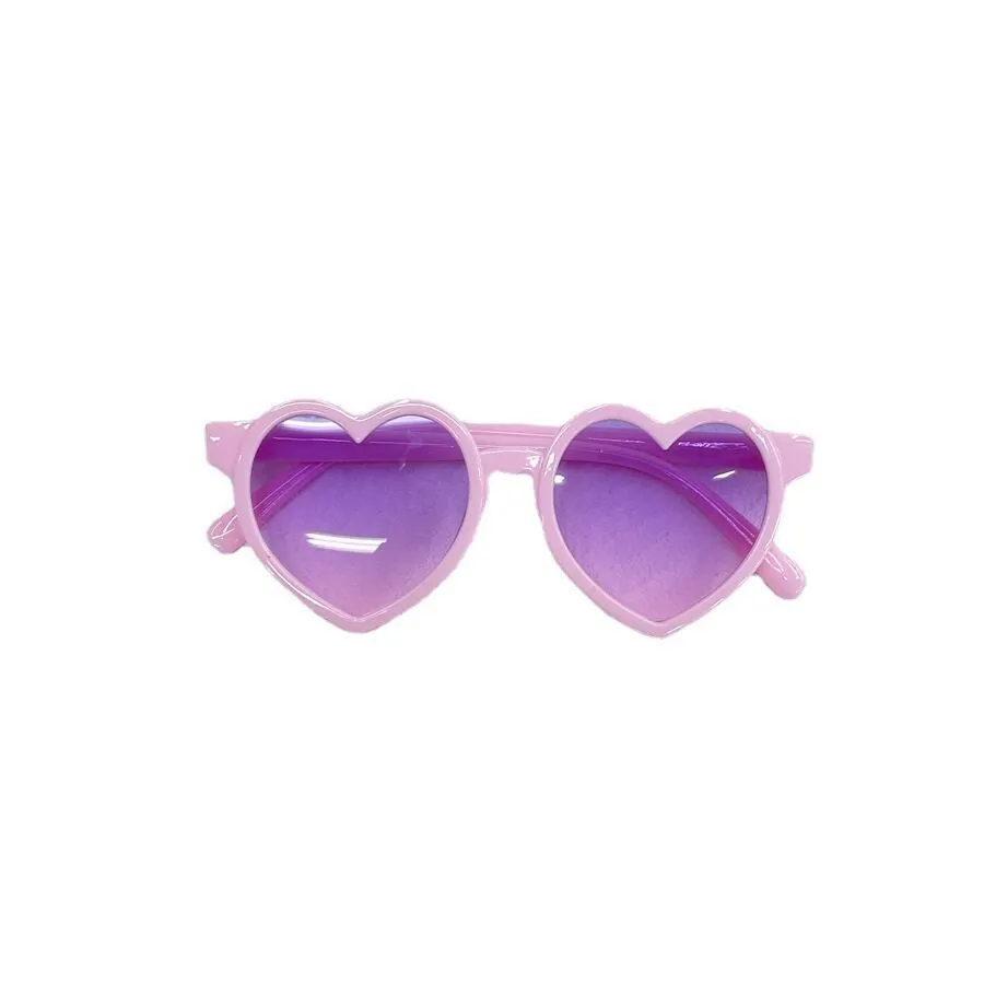 Love Gradient Children's Sunglasses Baby Sunglasses Glasses Candy Color Glasses Heart Shape Shape Jelly Color Sunglasses