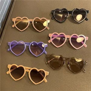 Love Gradient Children's Sunglasses Baby Sunglasses Glasses Candy Color Glasses Heart Shape Shape Jelly Color Sunglasses