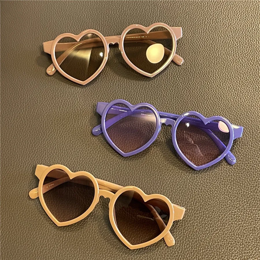 Love Gradient Children's Sunglasses Baby Sunglasses Glasses Candy Color Glasses Heart Shape Shape Jelly Color Sunglasses