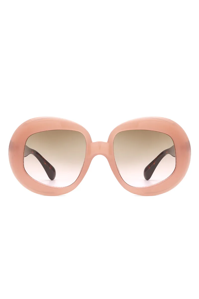 Maven - Oversized Geometric Oval Round Fashion Women's Sunglasses