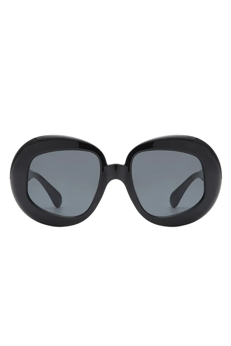 Maven - Oversized Geometric Oval Round Fashion Women's Sunglasses