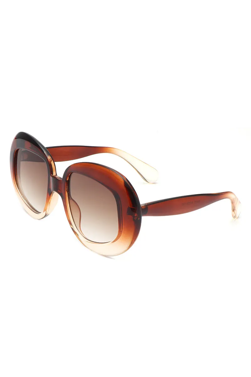 Maven - Oversized Geometric Oval Round Fashion Women's Sunglasses