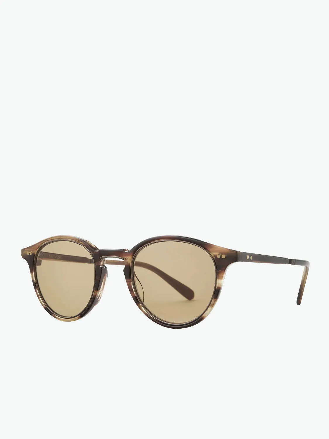 Mr Leight Round Dark Tortoiseshell Sunglasses