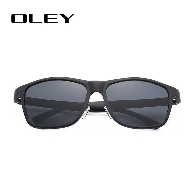 Oley Brand Men's Polarized Sunglasses Business Classic Full Frame Aluminum Magnesium Y0934